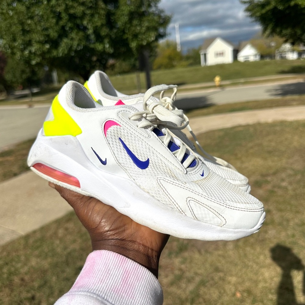 Nike Air Max Bolt AMD Athletic Shoes Women Sz 6.5 White Indigo Burst Pink Blast - Picture 12 of 13
